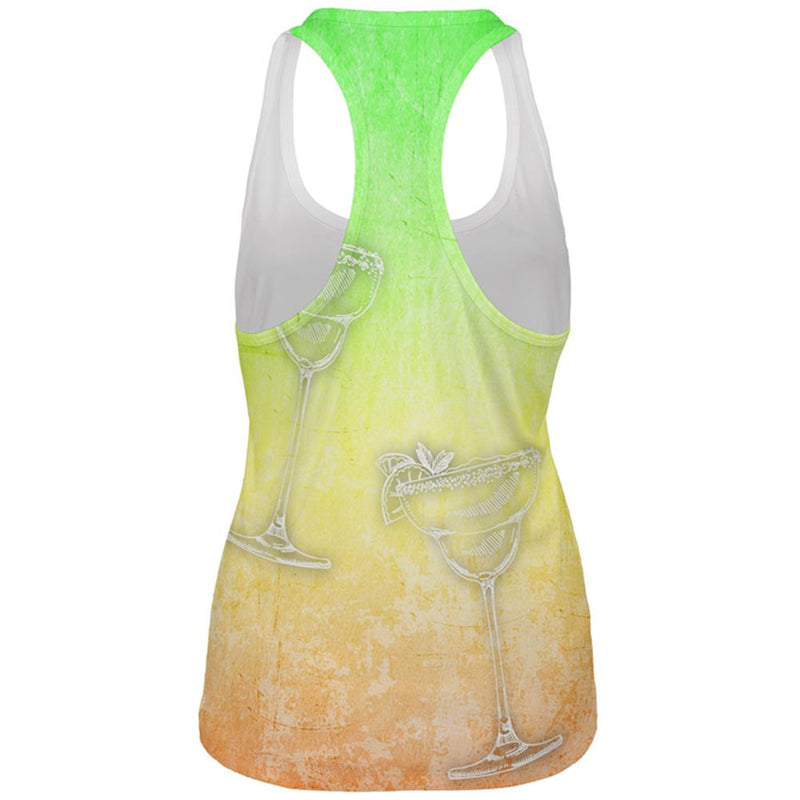 Cinco de Mayo Summer Margaritas All Over Womens Work Out Tank Top Women's Tank Tops Old Glory