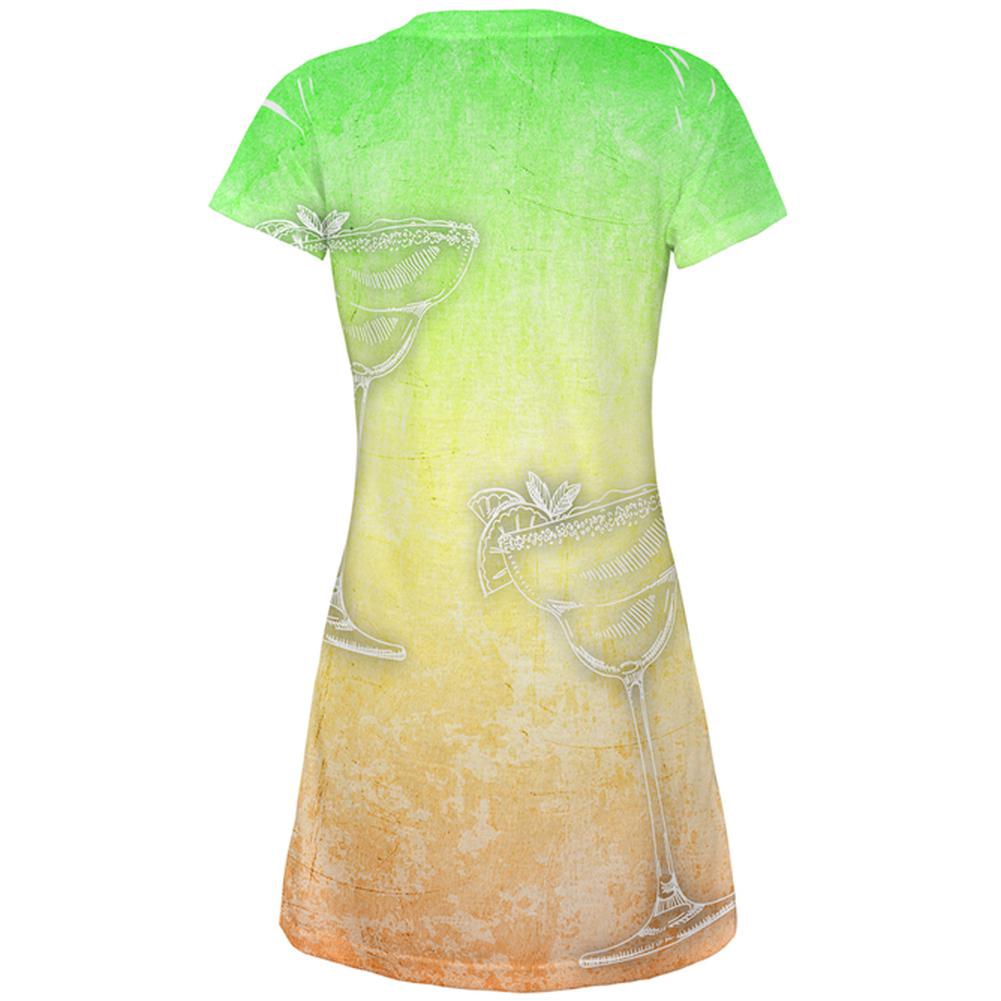Cinco de Mayo Summer Margaritas All Over Juniors Beach Cover-Up Dress Juniors Dresses Old Glory