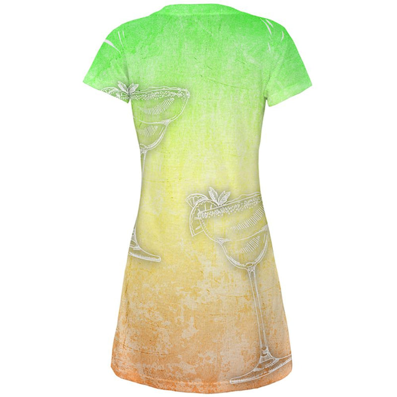 Cinco de Mayo Summer Margaritas All Over Juniors Beach Cover-Up Dress Juniors Dresses Old Glory
