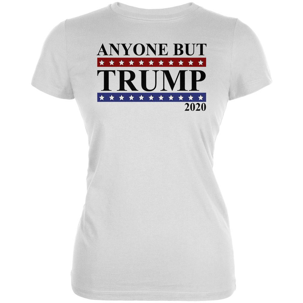 Presidential Election Anyone But Trump 2020 Juniors Soft T Shirt Juniors T-Shirts Old Glory 2XL White