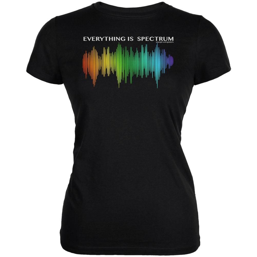 LGBTQ Everything Is A Spectrum Juniors Soft T Shirt Juniors T-Shirts Old Glory 2XL Black