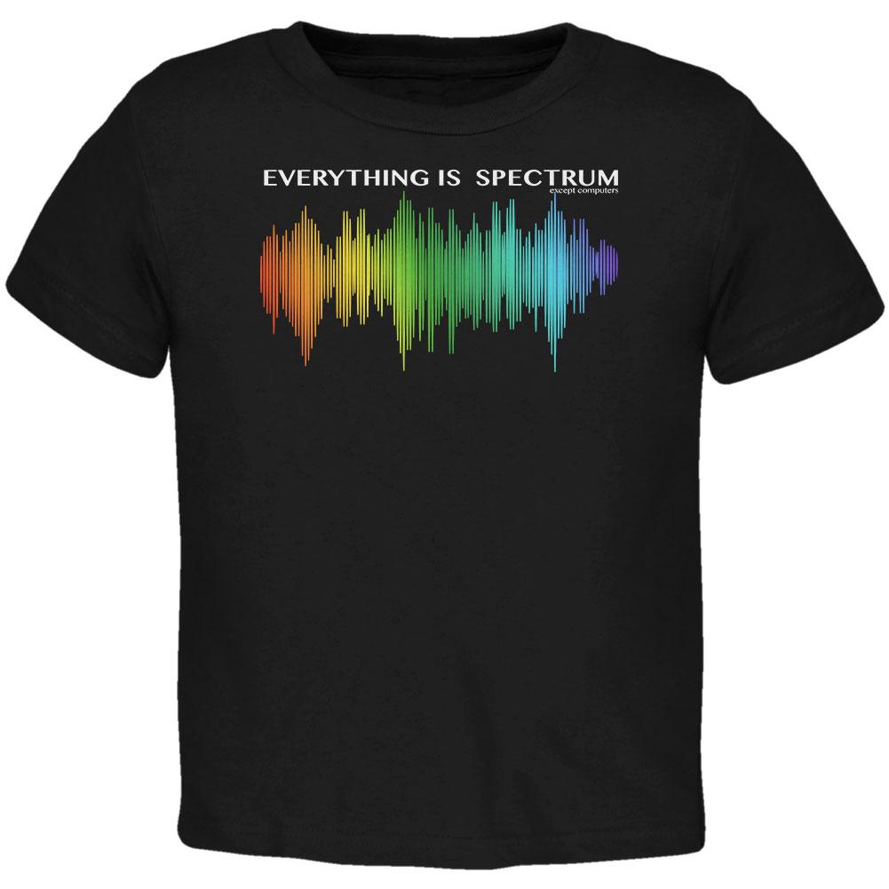 LGBTQ Everything Is A Spectrum Toddler T Shirt Toddler T-Shirts Old Glory 2T Black