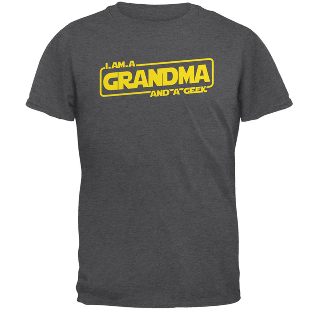A Grandma and a Geek Mens T Shirt Men's T-Shirts Old Glory SM Dark Heather