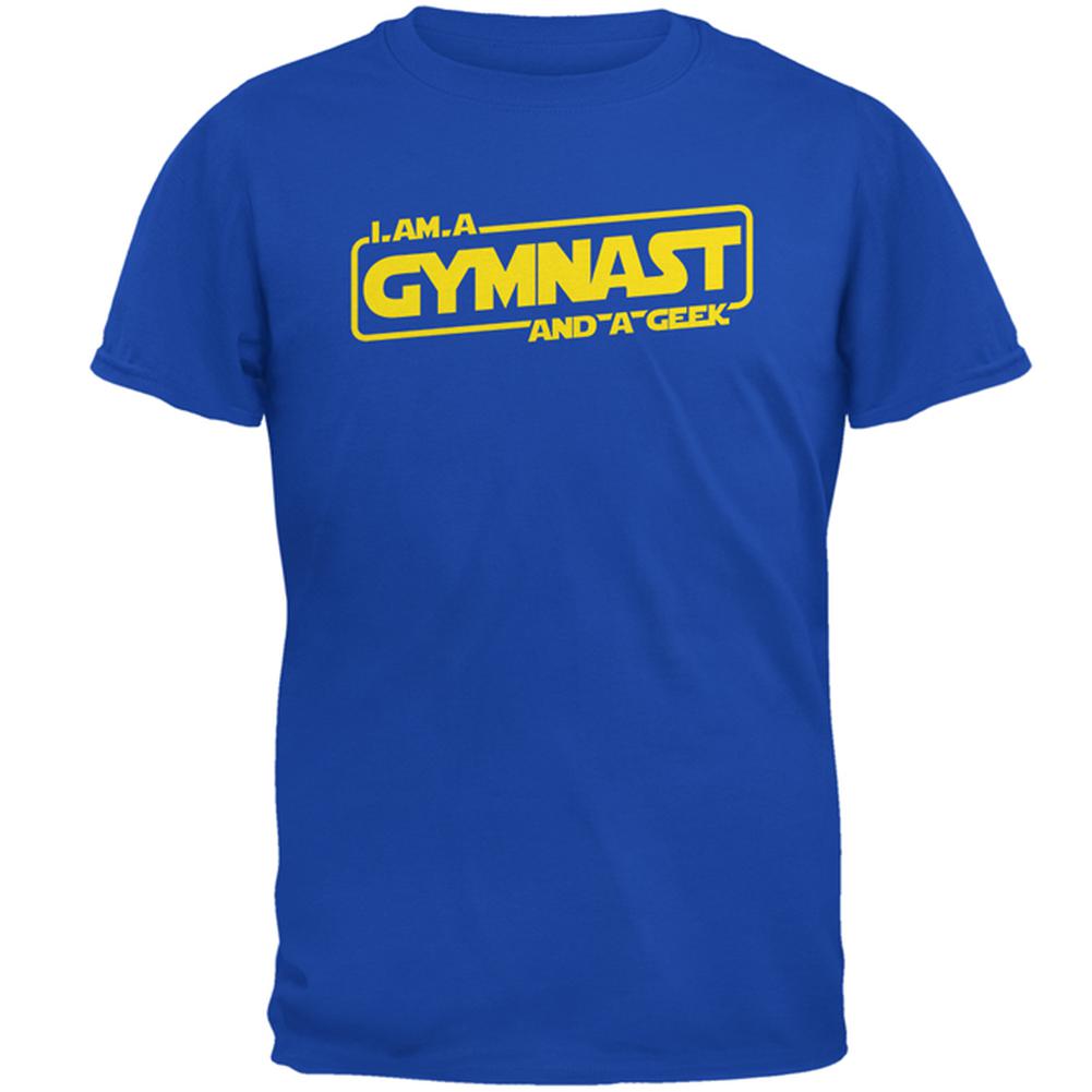 A Gymnast and a Geek Mens Soft T Shirt Men's T-Shirts Old Glory 2XL Royal