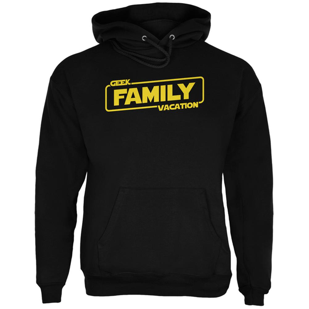 Geek Family Vacation Mens Hoodie Men's Hoodies Old Glory 2XL Black