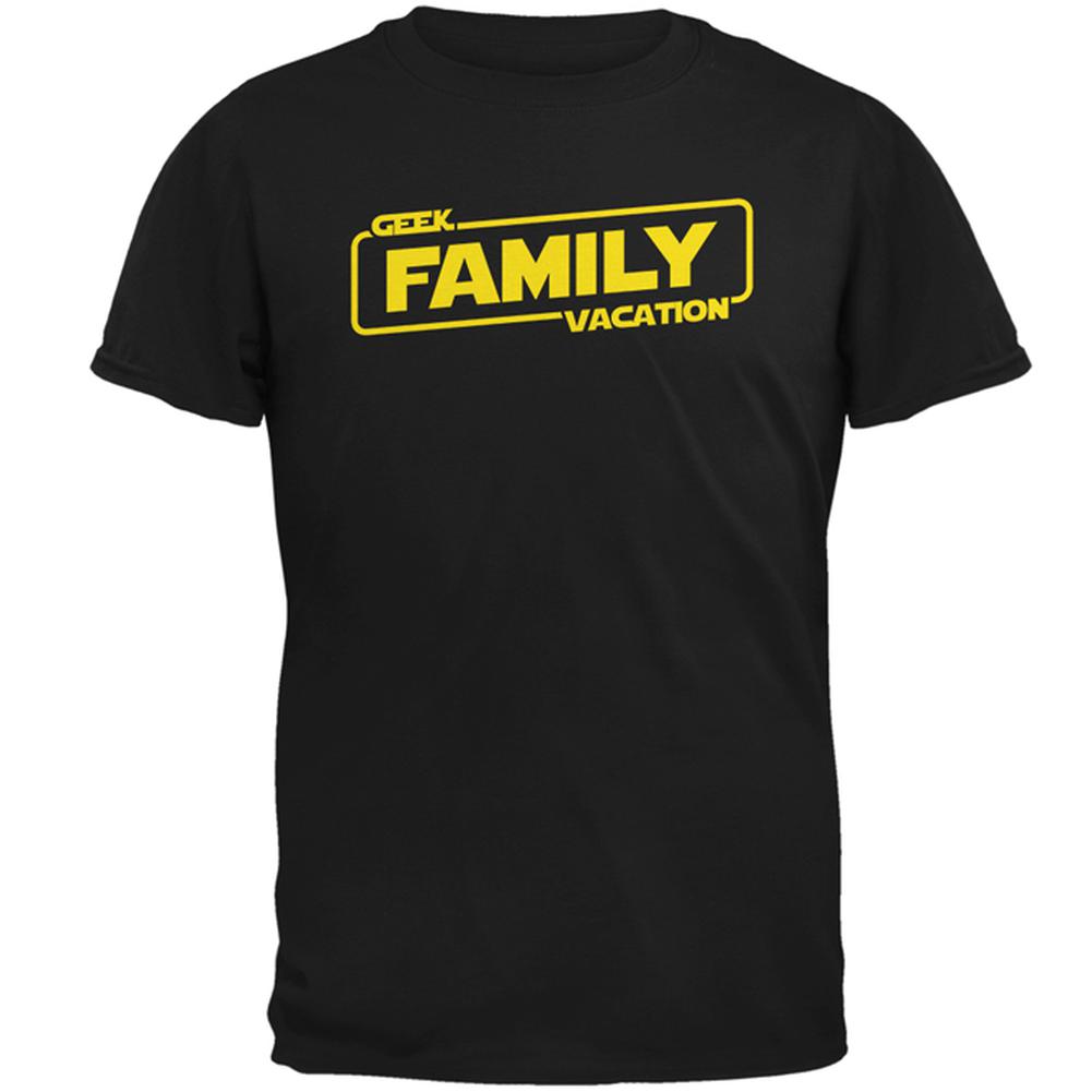 Geek Family Vacation Mens T Shirt Men's T-Shirts Old Glory 2XL Black