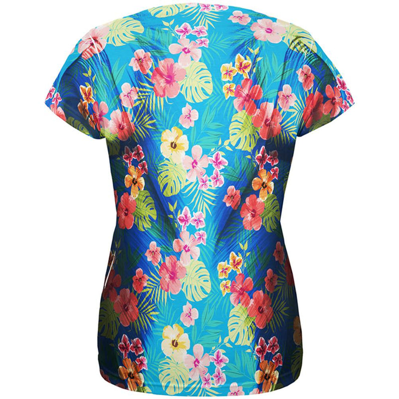 Tropical Vacation Aloha Superhero Costume All Over Womens T Shirt Women's T-Shirts Old Glory