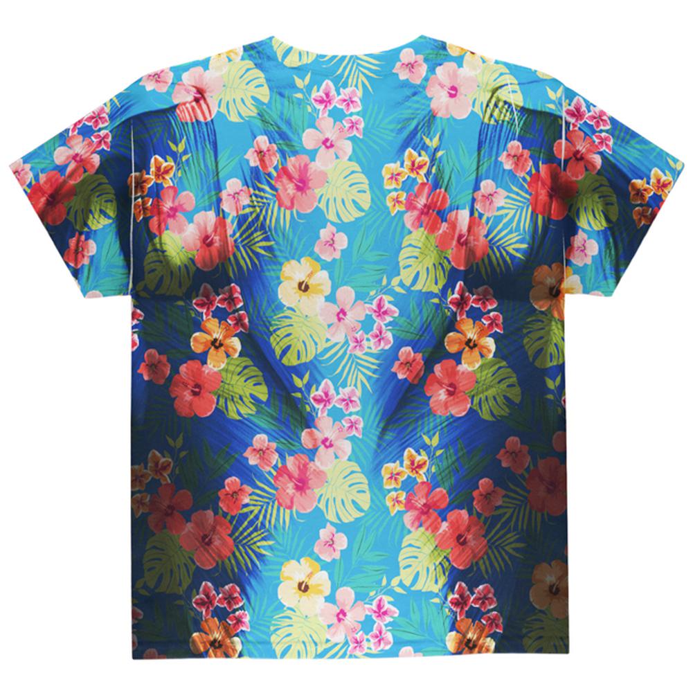 Tropical Vacation Aloha Superhero Costume All Over Youth T Shirt Youth T-Shirts Old Glory