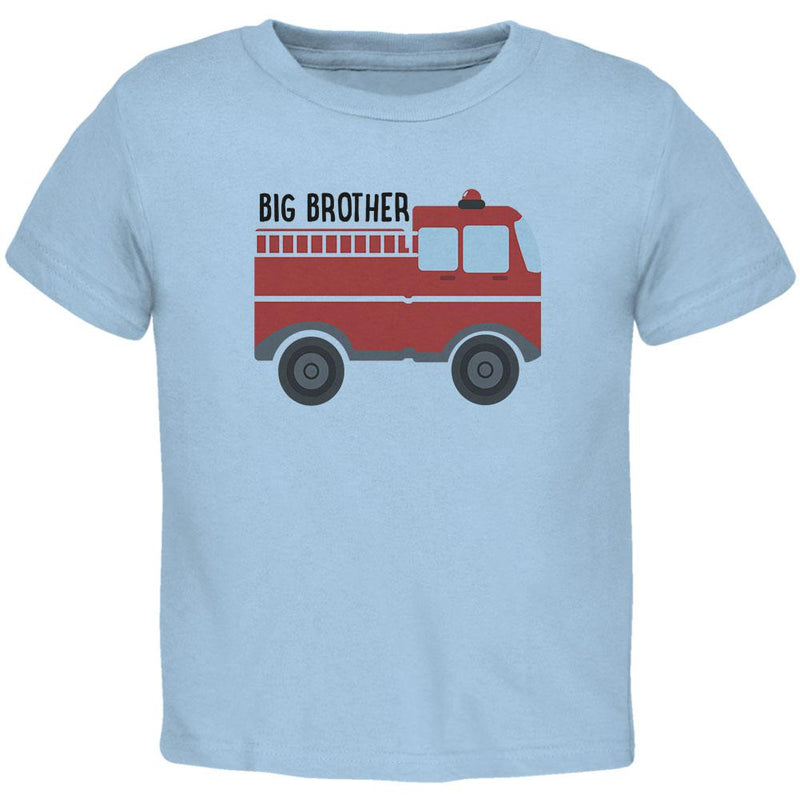 Big Brother Fire Truck Toddler T Shirt Toddler T-Shirts Old Glory 2T Light Blue