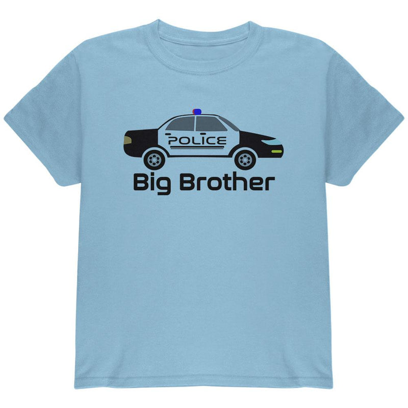 Big Brother Police Car Youth T Shirt Youth T-Shirts Old Glory LG Light Blue