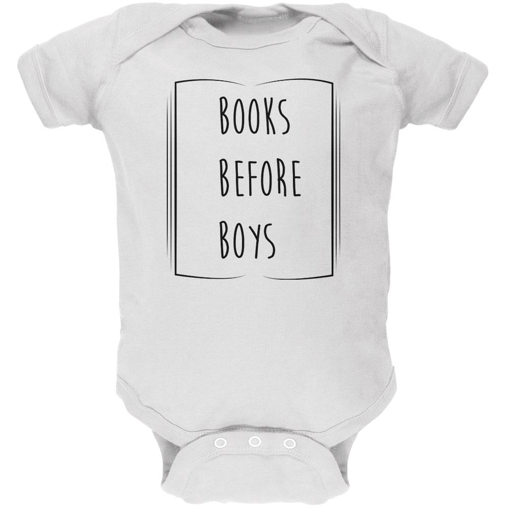 Education Smart Women Books Before Boys Soft Baby One Piece Baby One Piece Old Glory 0-3M White