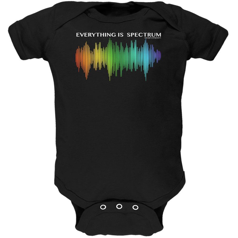 LGBTQ Everything Is A Spectrum Soft Baby One Piece Baby One Piece Old Glory 0-3M Black