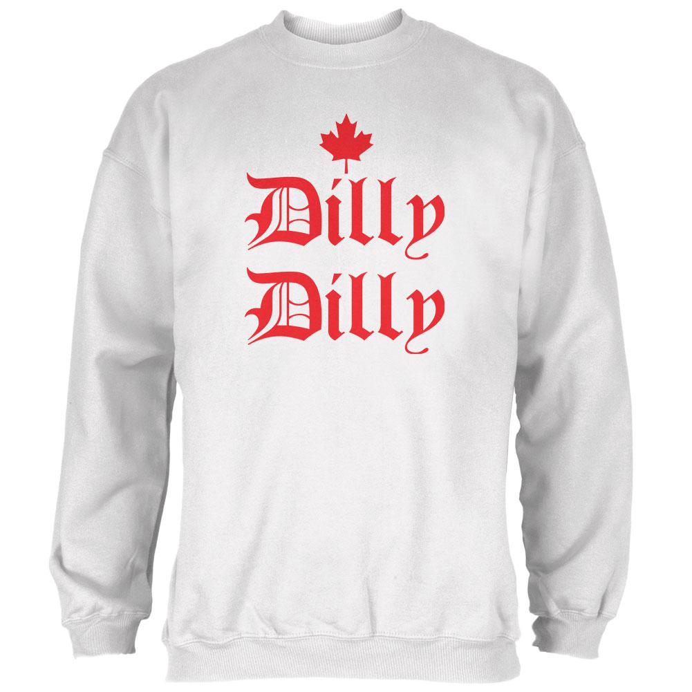 Dilly Dilly Canada Day Flag Maple Leaf Mens Sweatshirt Men's Sweatshirts Old Glory 2XL White