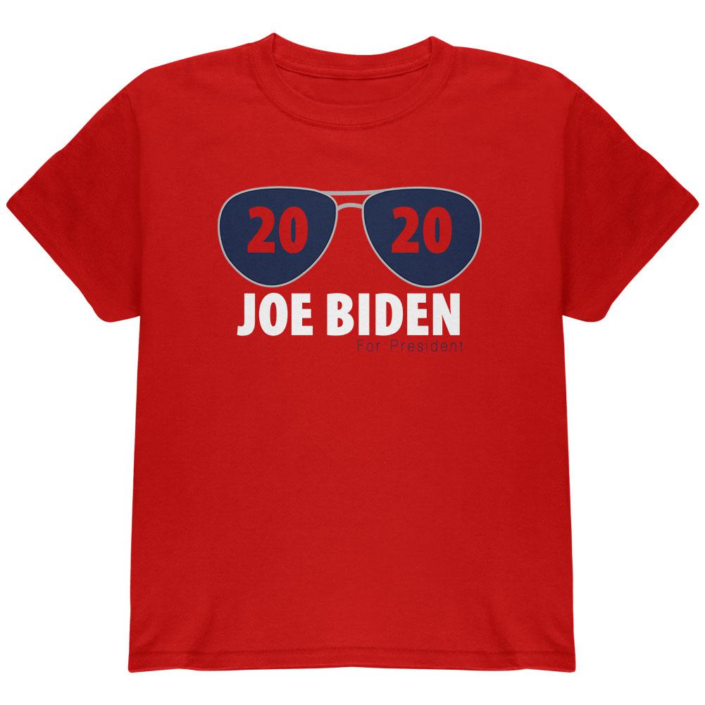 Joe Biden For President 2020 Sunglasses Youth T Shirt Youth T-Shirts Old Glory XS Red