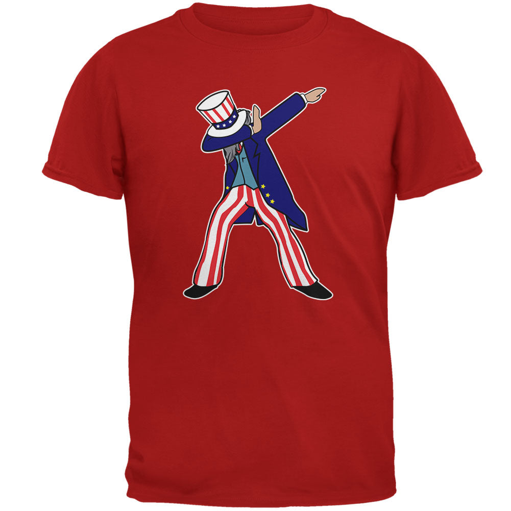 4th Of July Dabbing Uncle Sam Mens Soft T Shirt Men's T-Shirts Old Glory 3XL Red