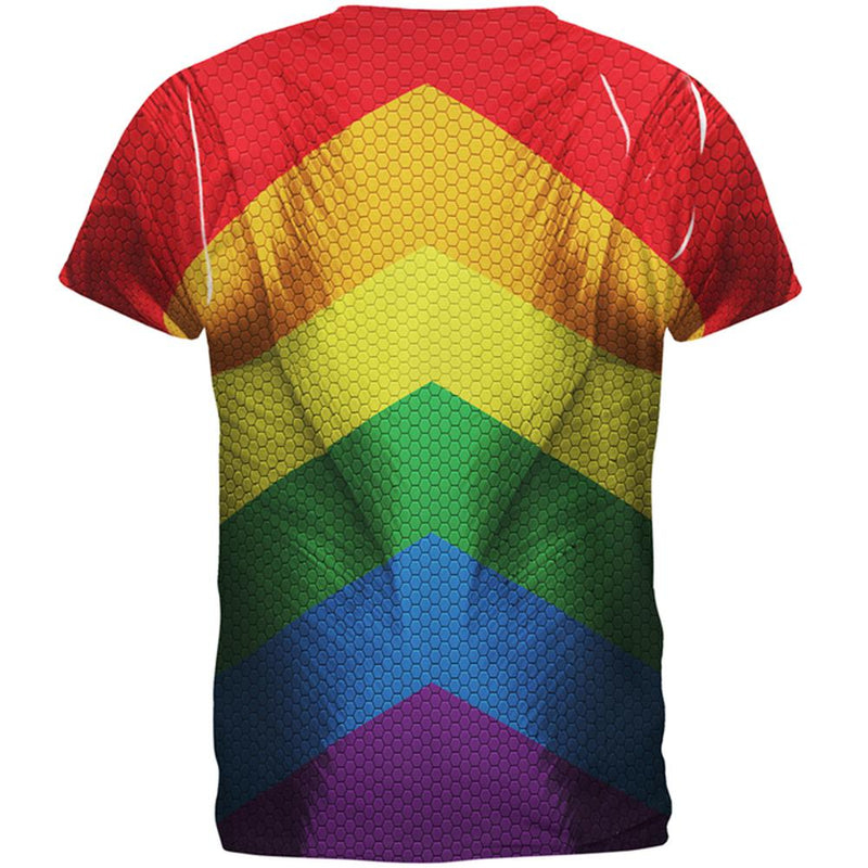 LGBT Gay Pride Superhero Costume All Over Mens T Shirt Men's T-Shirts Old Glory