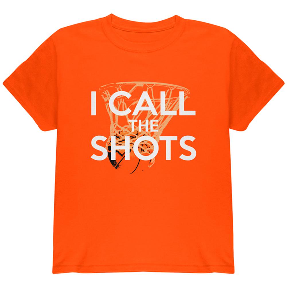 I Call the Shots Basketball Youth T Shirt Youth T-Shirts Old Glory LG Orange
