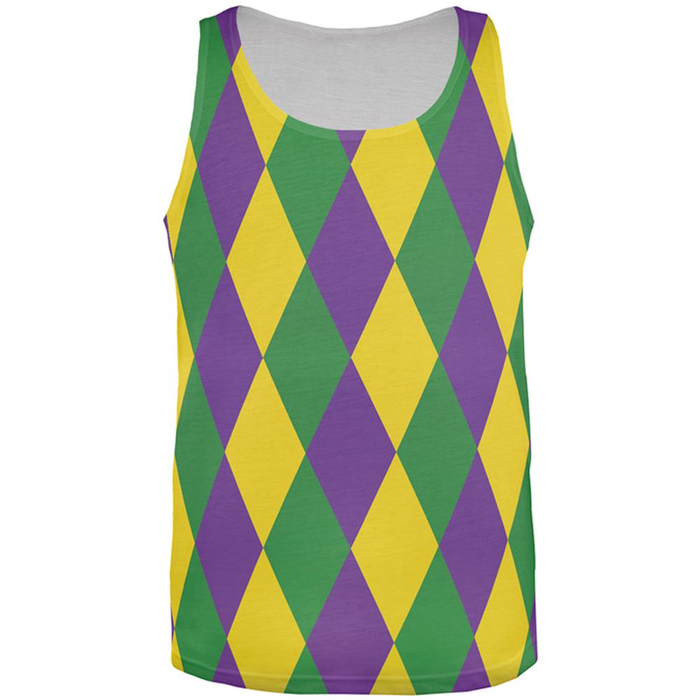 Mardi Gras Jester Costume All Over Mens Tank Top Men's Tank Tops Old Glory 2XL Multi