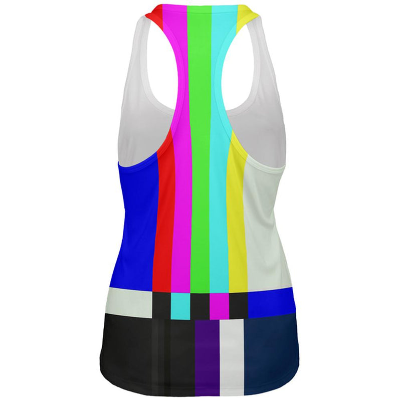 Halloween SMPTE Color Bars Late Night TV Costume All Over Womens Work Out Tank Top Women's Tank Tops Old Glory