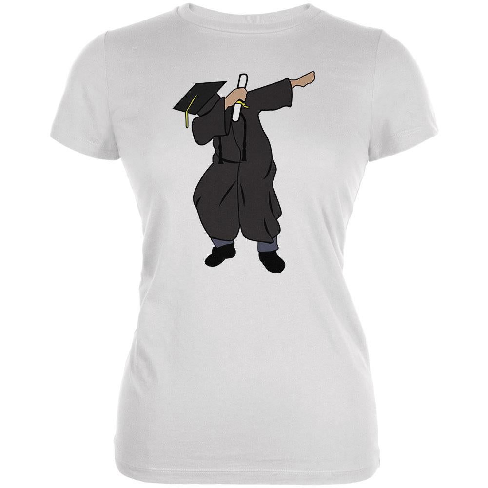 Dabbing Graduate Juniors Soft T Shirt Juniors T-Shirts Old Glory 2XL White