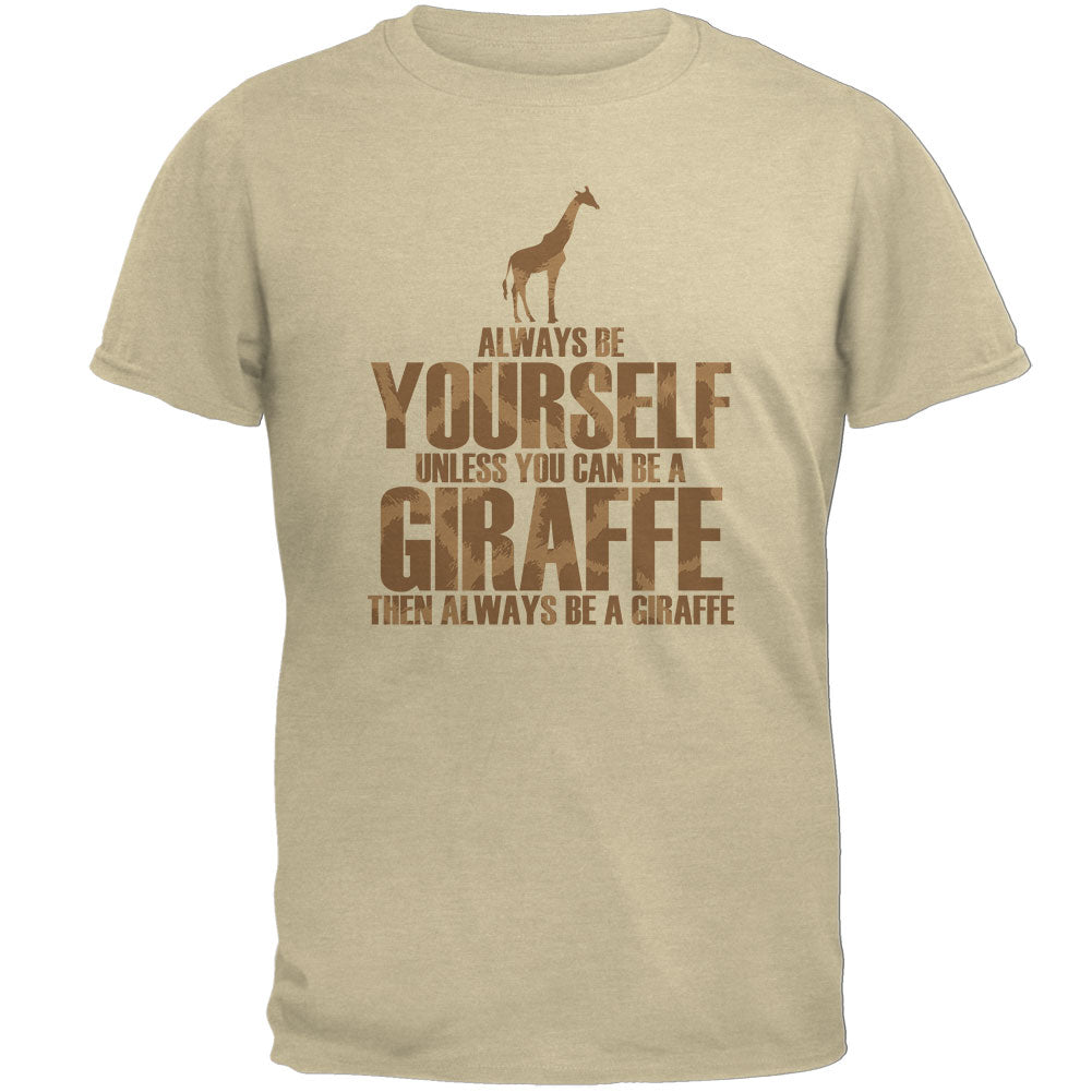 Always Be Yourself Giraffe Mens T Shirt Men's T-Shirts Old Glory 2XL White