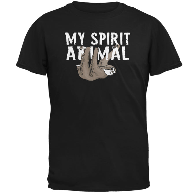 Sloth is My Spirit Animal Mens T Shirt Men's T-Shirts Old Glory 2XL Black