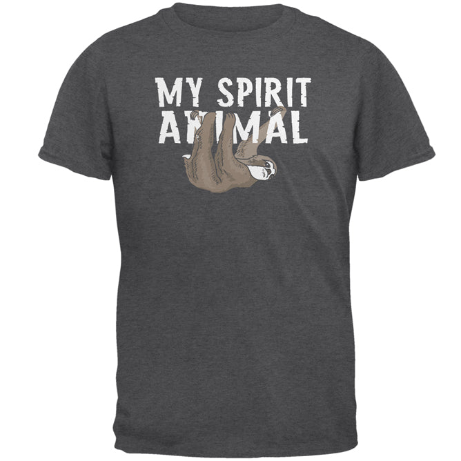 Sloth is My Spirit Animal Mens T Shirt Men's T-Shirts Old Glory 3XL Dark Heather