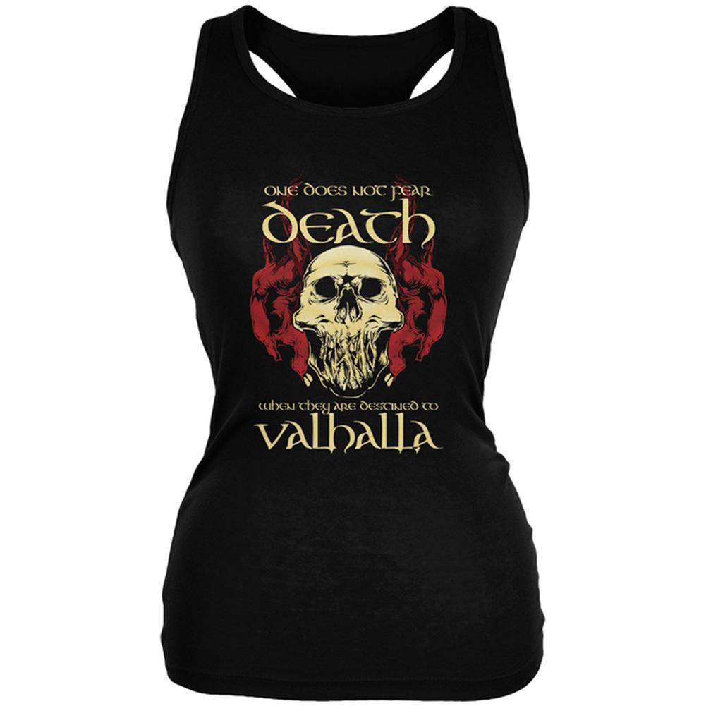 Viking Death Valhalla Juniors Soft Tank Top Juniors Tank Tops Old Glory 2XL Black