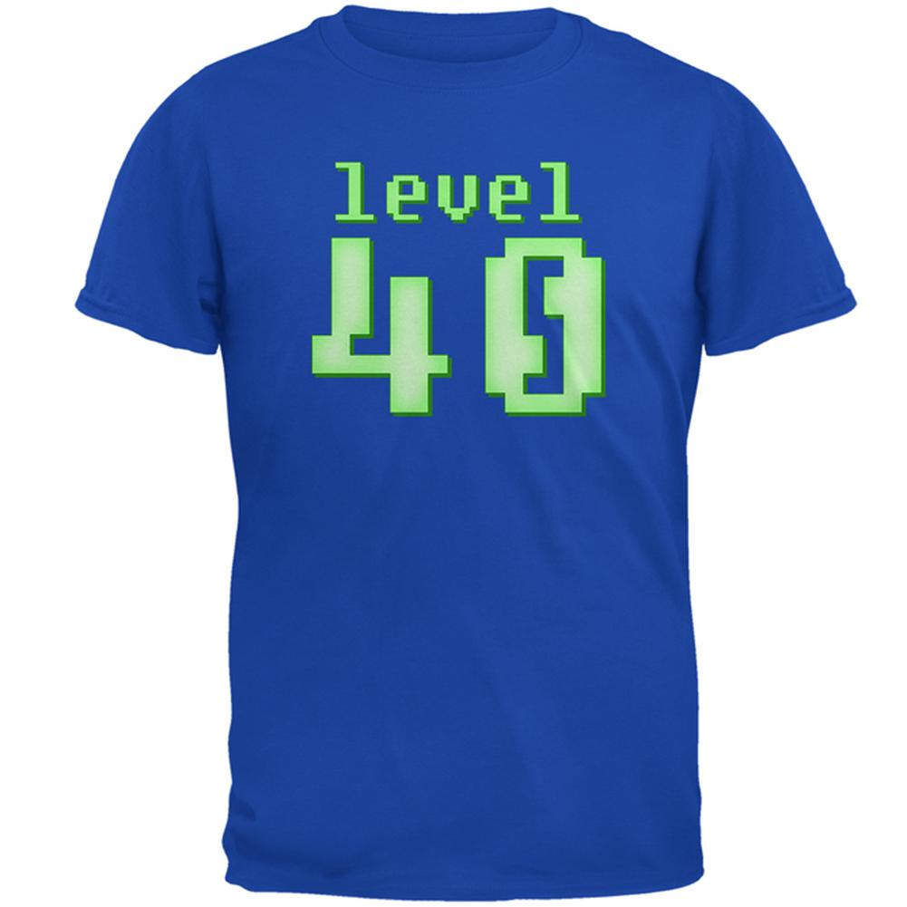 Gamer Milestone Birthday Level 40 Mens Soft T Shirt Men's T-Shirts Old Glory 2XL Royal