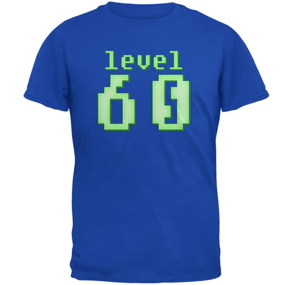 Gamer Milestone Birthday Level 60 Mens Soft T Shirt Men's T-Shirts Old Glory 2XL Royal