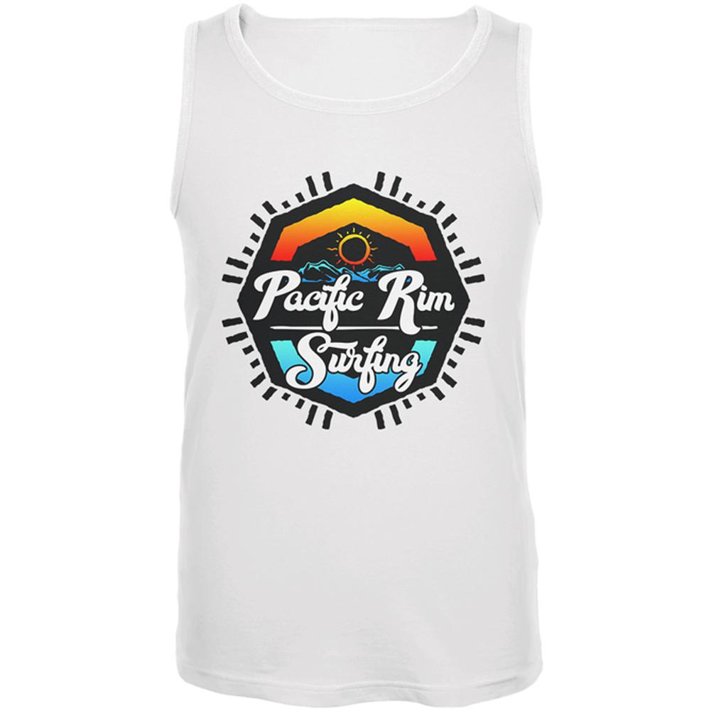 Pacific Rim Surfing Mens Tank Top Men's Tank Tops Old Glory 2XL White