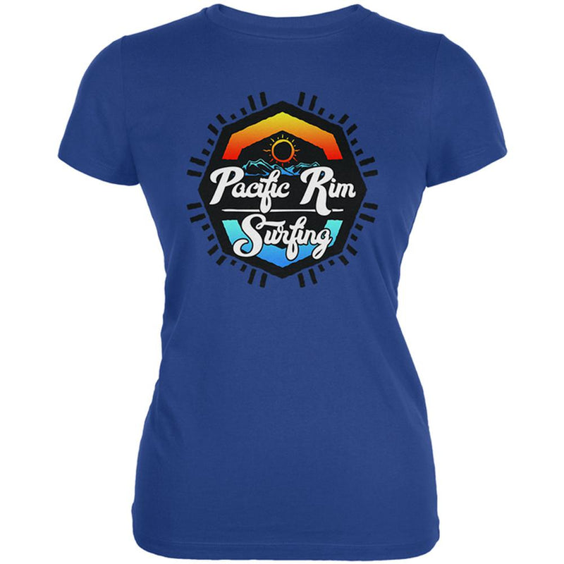 Pacific Rim Surfing Juniors Soft T Shirt Juniors T-Shirts Old Glory 2XL Royal