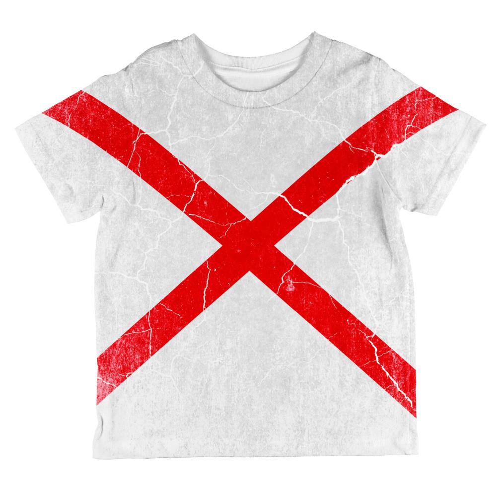 Alabama Vintage Distressed State Flag All Over Toddler T Shirt Toddler T-Shirts Old Glory 2T Multi