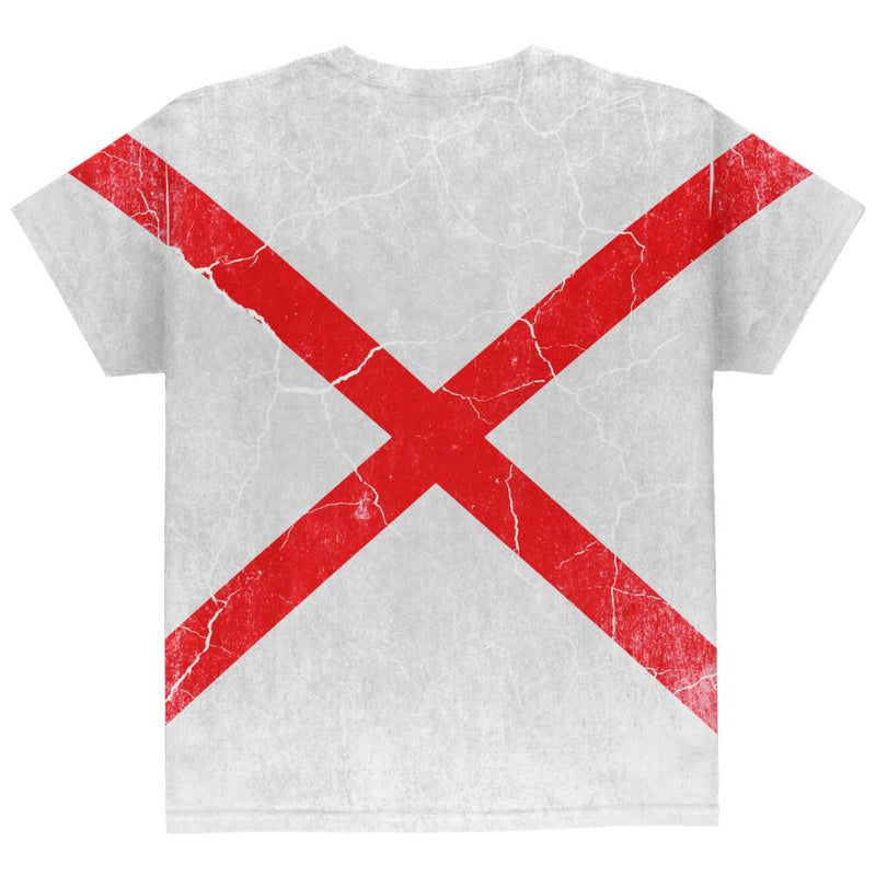 Alabama Vintage Distressed State Flag All Over Youth T Shirt Youth T-Shirts Old Glory