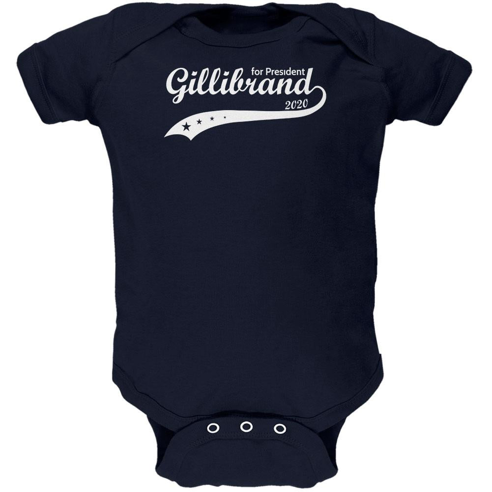 Election 2020 Kirsten Gillibrand for President Swoosh Soft Baby One Piece Baby One Piece Old Glory 0-3M Navy