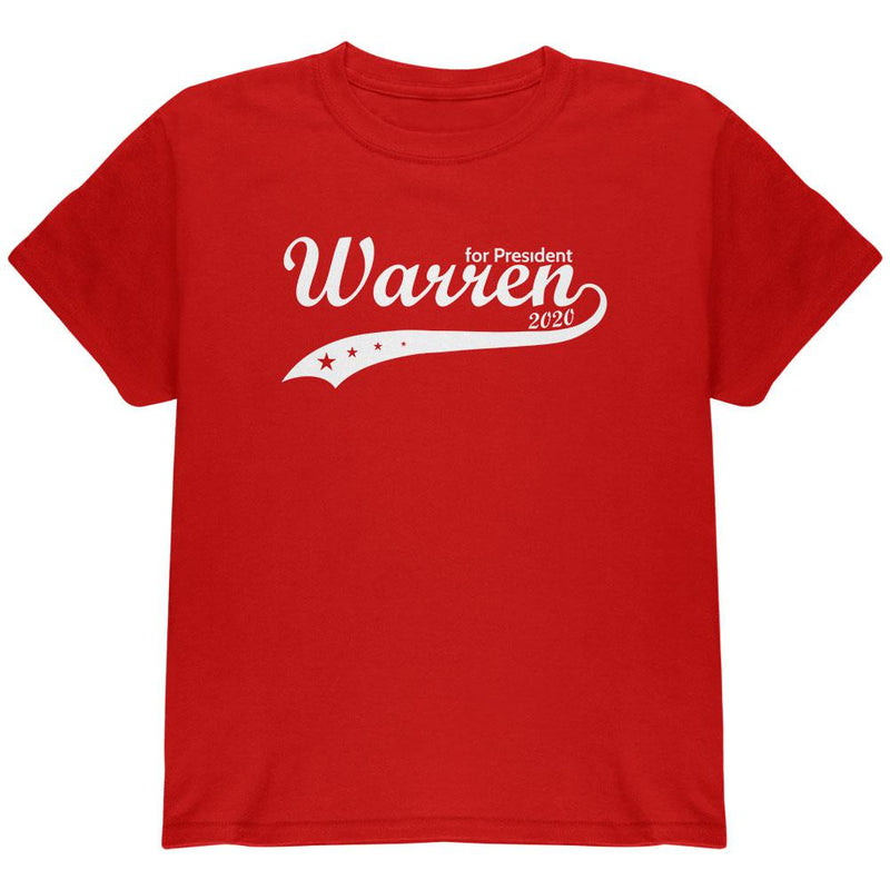 Election 2020 Elizabeth Warren For President Swoosh Youth T Shirt Youth T-Shirts Old Glory LG Red