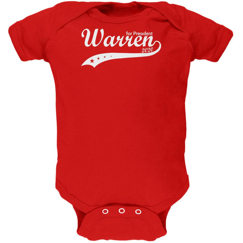 Election 2020 Elizabeth Warren For President Swoosh Soft Baby One Piece Baby One Piece Old Glory 0-3M Red
