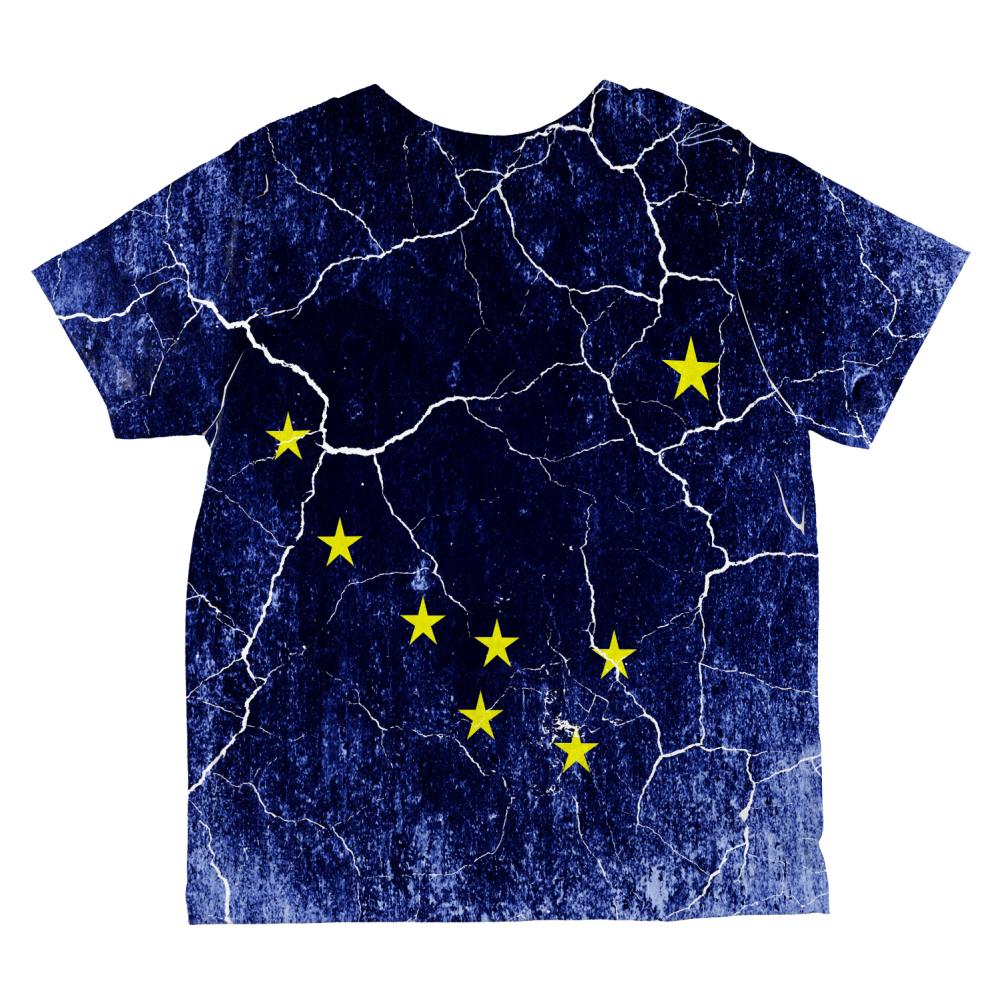 Alaska Vintage Distressed State Flag All Over Toddler T Shirt Toddler T-Shirts Old Glory