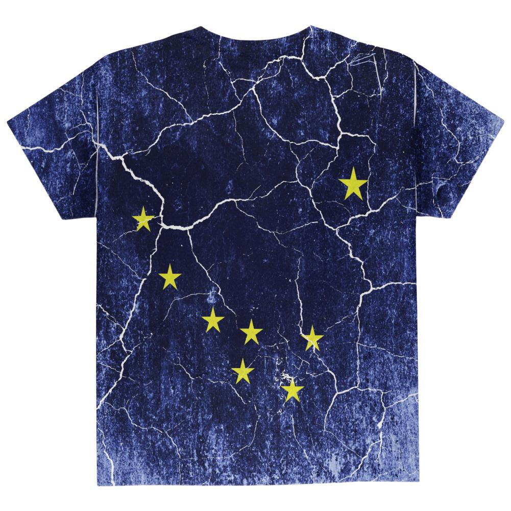 Alaska Vintage Distressed State Flag All Over Youth T Shirt Youth T-Shirts Old Glory
