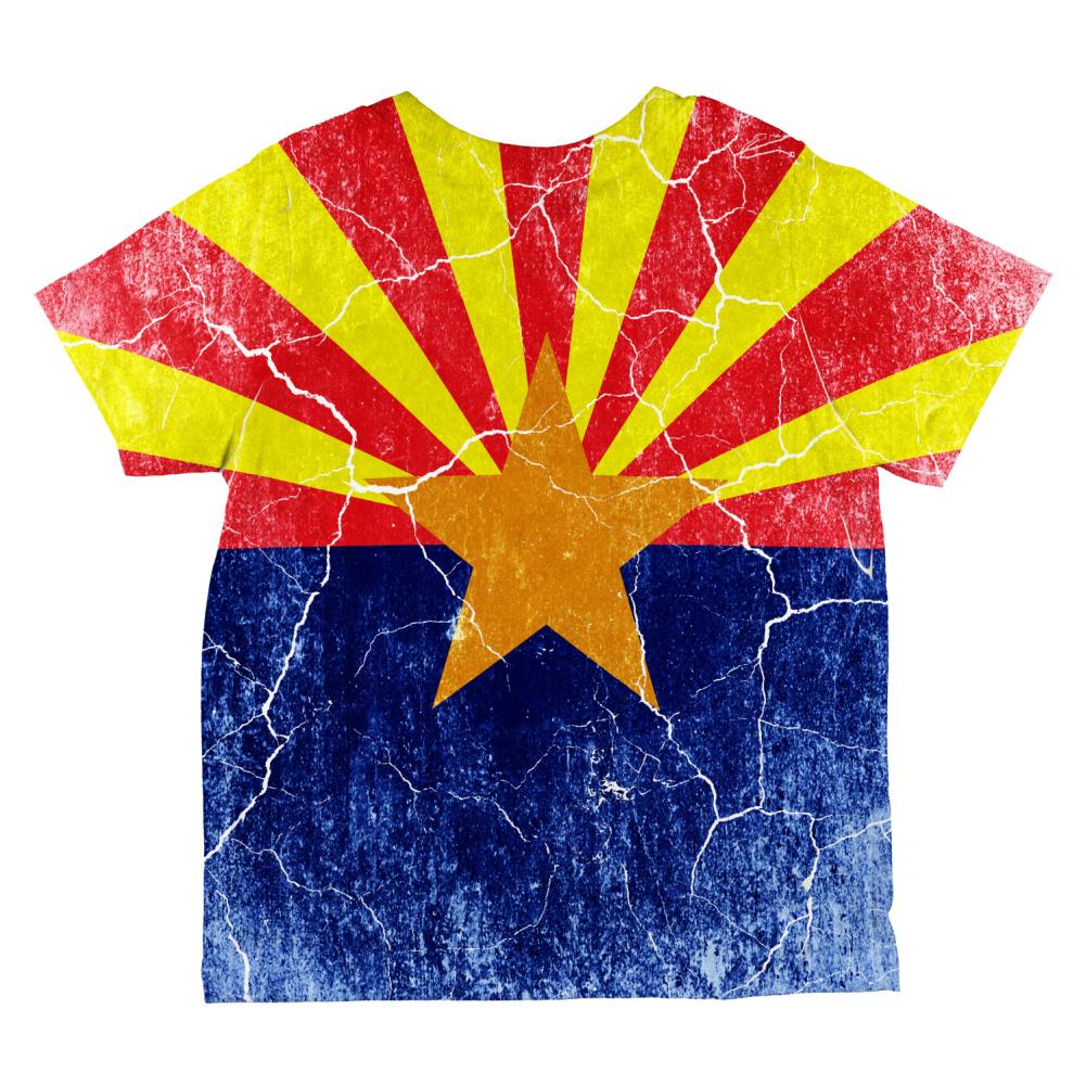 Arizona Vintage Distressed State Flag All Over Toddler T Shirt Toddler T-Shirts Old Glory