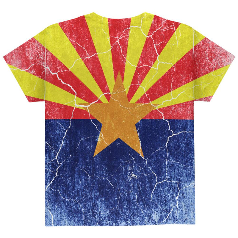 Arizona Vintage Distressed State Flag All Over Youth T Shirt Youth T-Shirts Old Glory