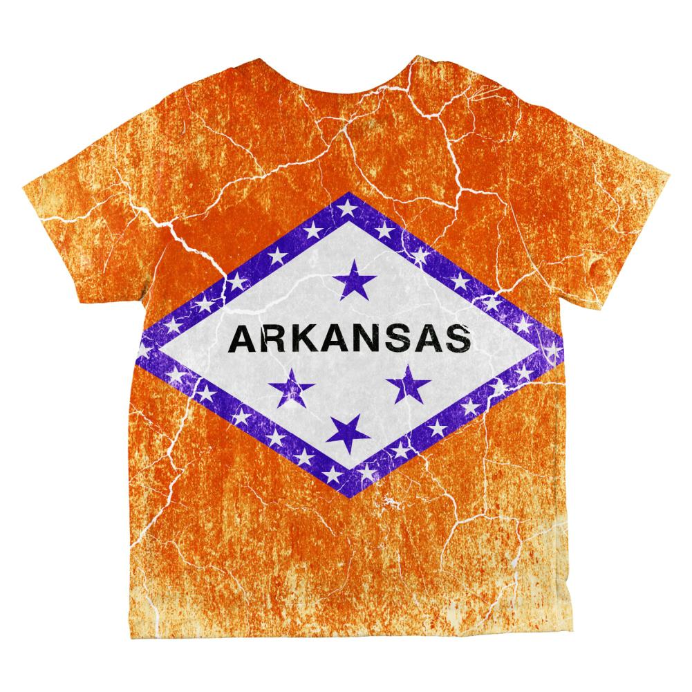 Arkansas Vintage Distressed State Flag All Over Toddler T Shirt Toddler T-Shirts Old Glory