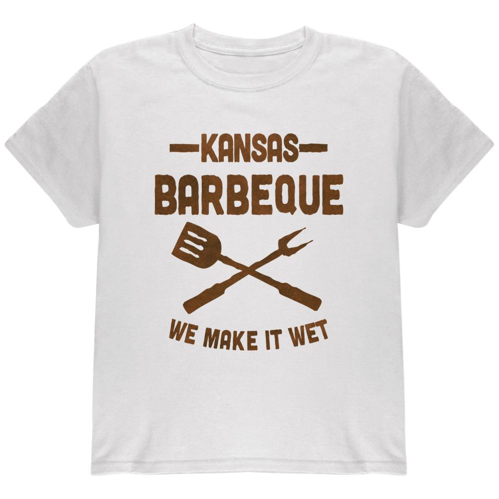 Kansas City Barbeque Make It Wet Youth T Shirt Youth T-Shirts Old Glory LG White