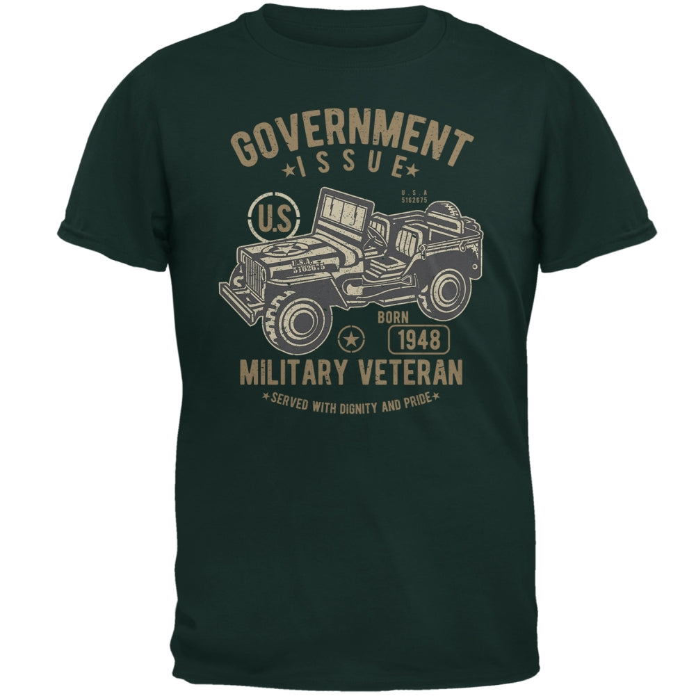 G.I. Military Veteran Birthday 1948 Mens T Shirt Men's T-Shirts Old Glory 2XL Forest Green