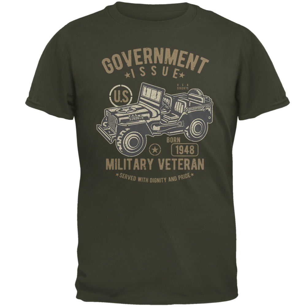 G.I. Military Veteran Birthday 1948 Mens T Shirt Men's T-Shirts Old Glory 2XL Olive