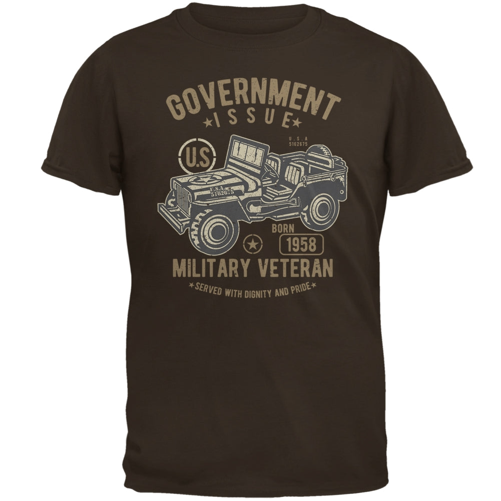 G.I. Military Veteran Birthday 1958 Mens T Shirt Men's T-Shirts Old Glory 2XL Brown