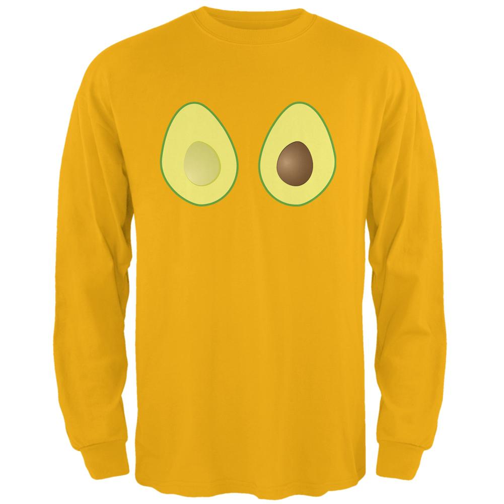 Cinco De Mayo Avocado Boobs Mens Long Sleeve T Shirt Men's Long Sleeves Old Glory 2XL Gold