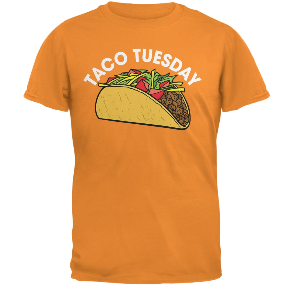 Cinco de Mayo Taco Tuesday Mens T Shirt Men's T-Shirts Old Glory 2XL Orange