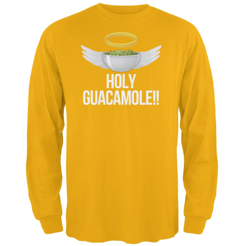 Cinco de Mayo Holy Guacamole! Mens Long Sleeve T Shirt Men's Long Sleeves Old Glory 2XL Gold