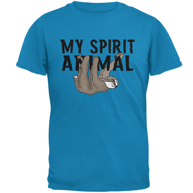 Sloth My Spirit Animal Mens T Shirt Men's T-Shirts Old Glory 2XL Sapphire